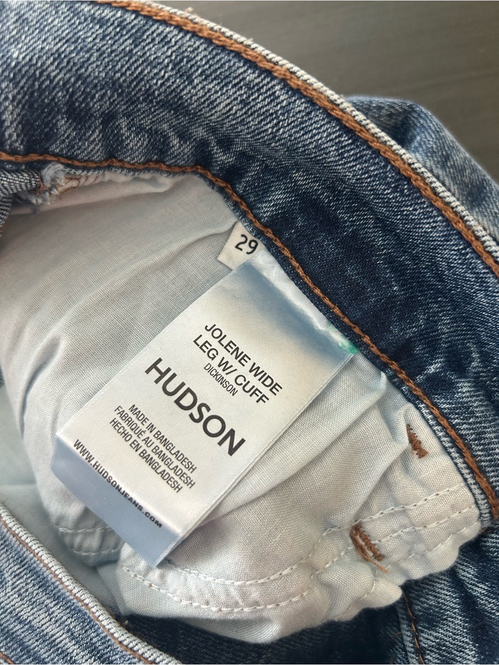 Hudson Jolene Wide Leg 3 Jeans in the Dickinson wash old money quiet luxury - Picture 14 of 16